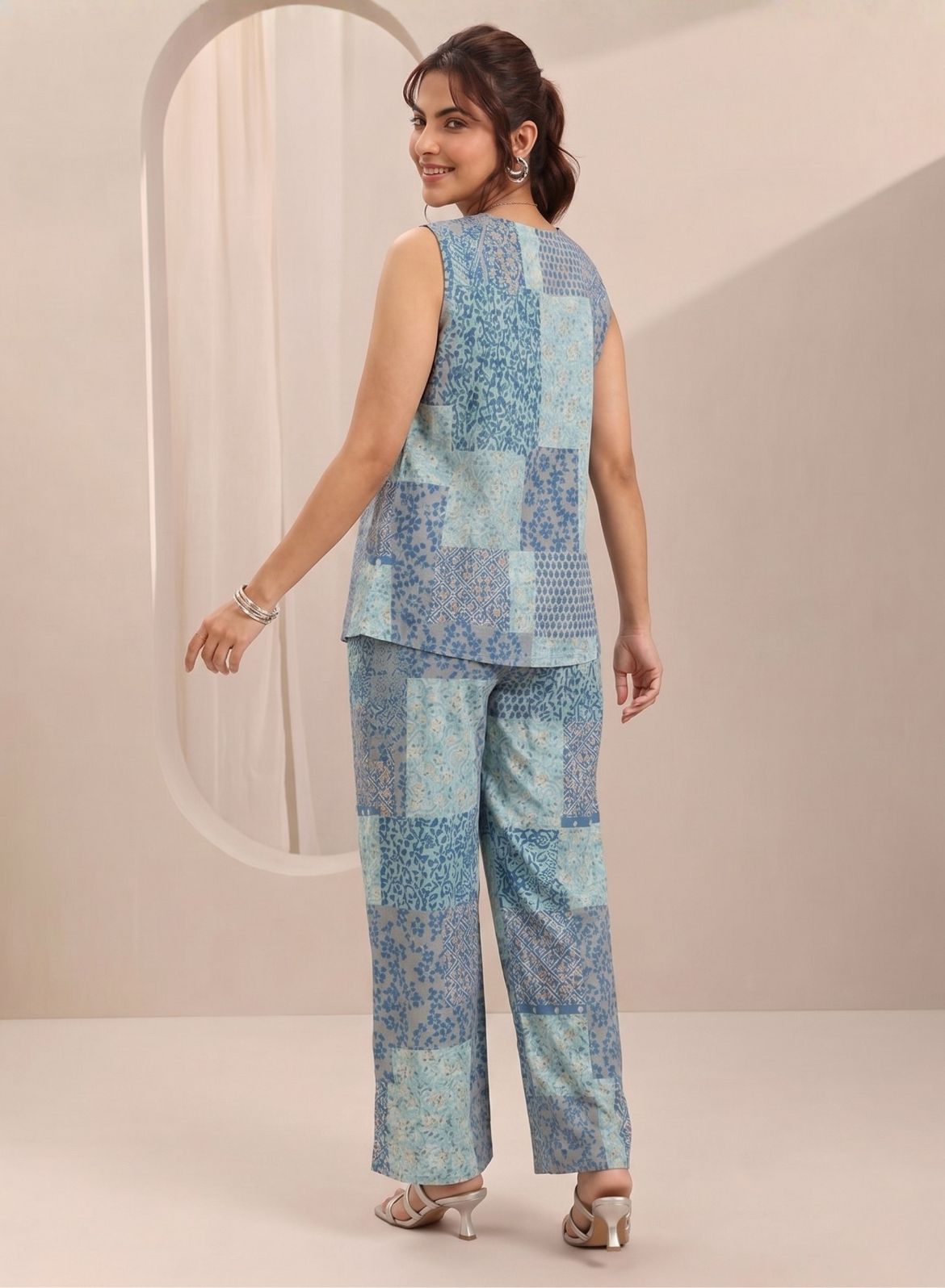 Blue Printed Co-ord Set
