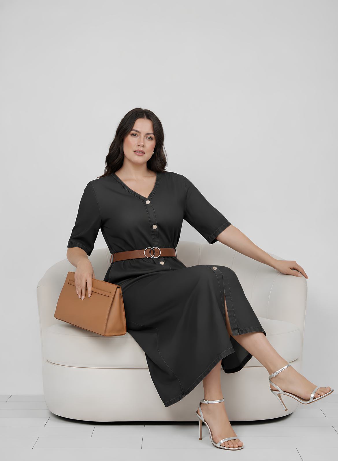 Midnight Black Denim Dress