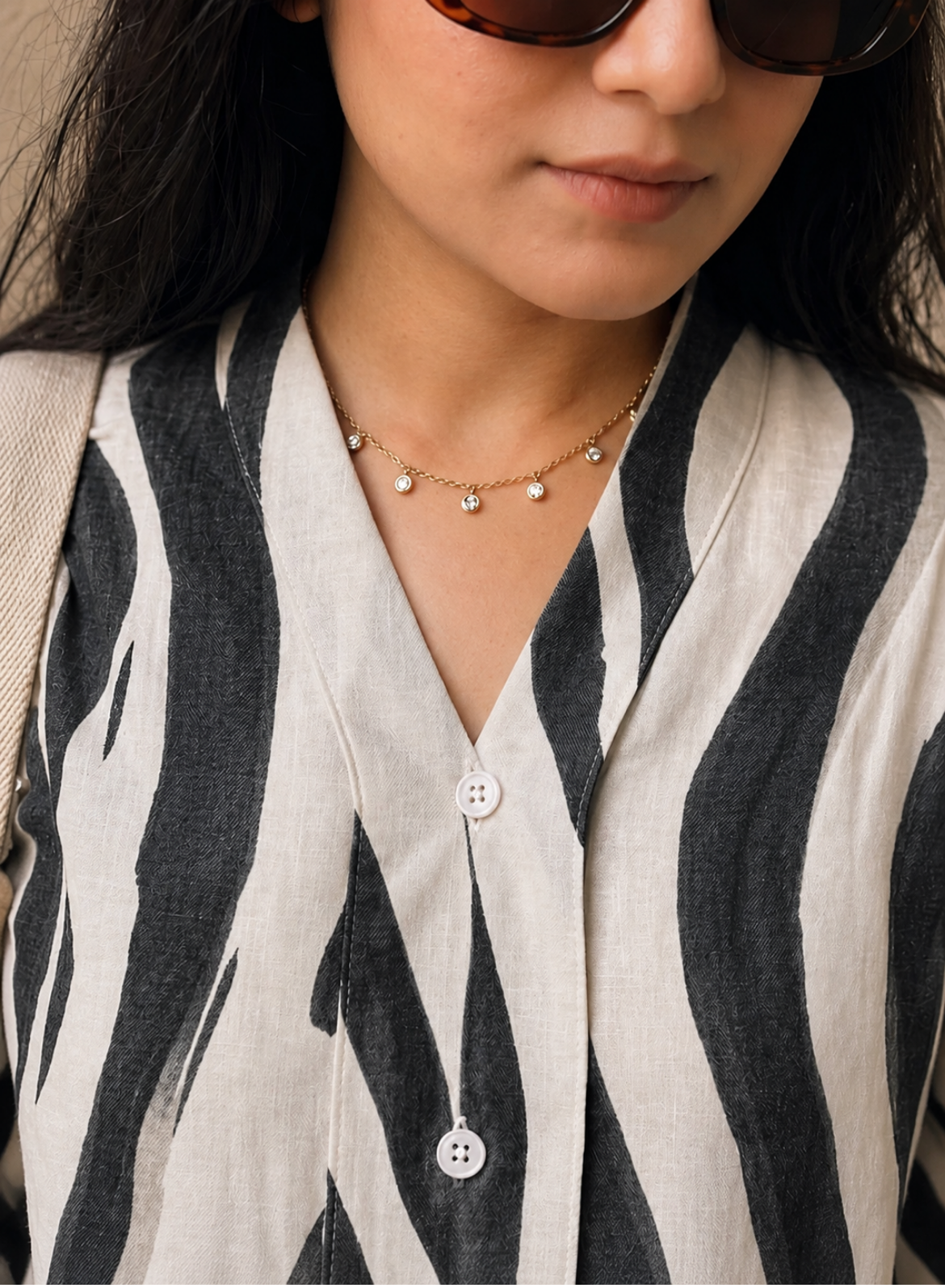 Charcoal Grey Abstract Cotton Shirt