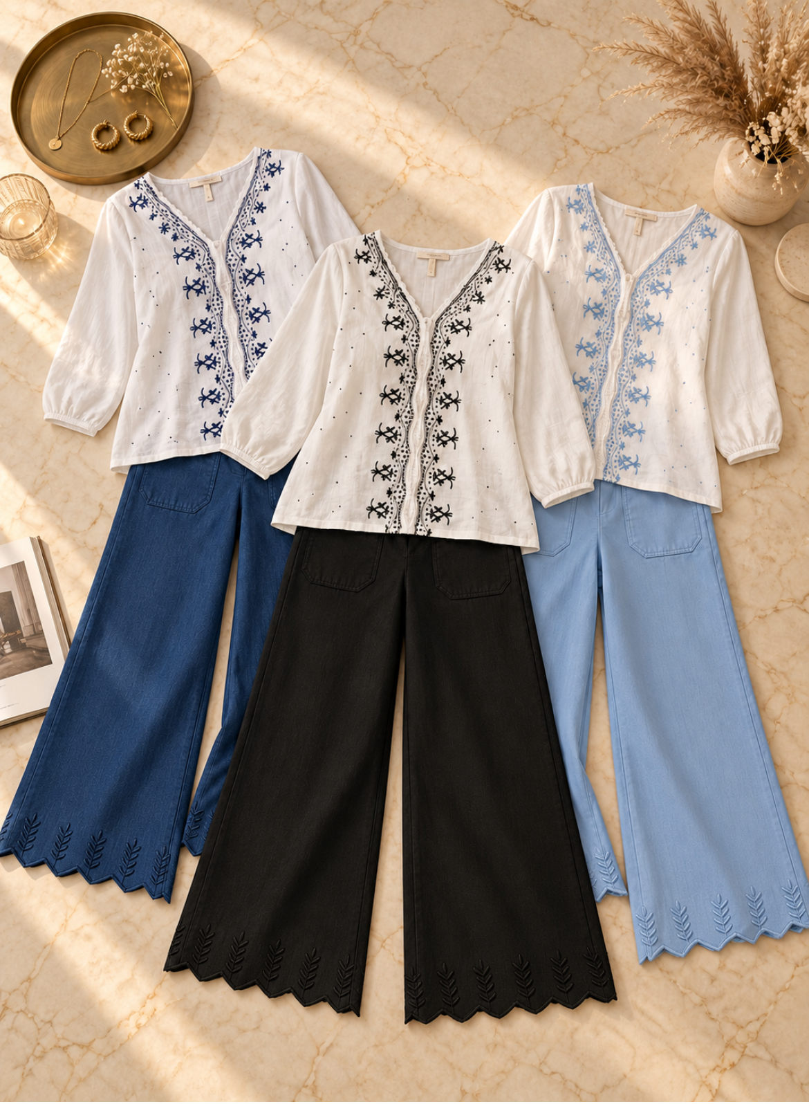 Pick Any 2 - Embroidered Co-ord Set