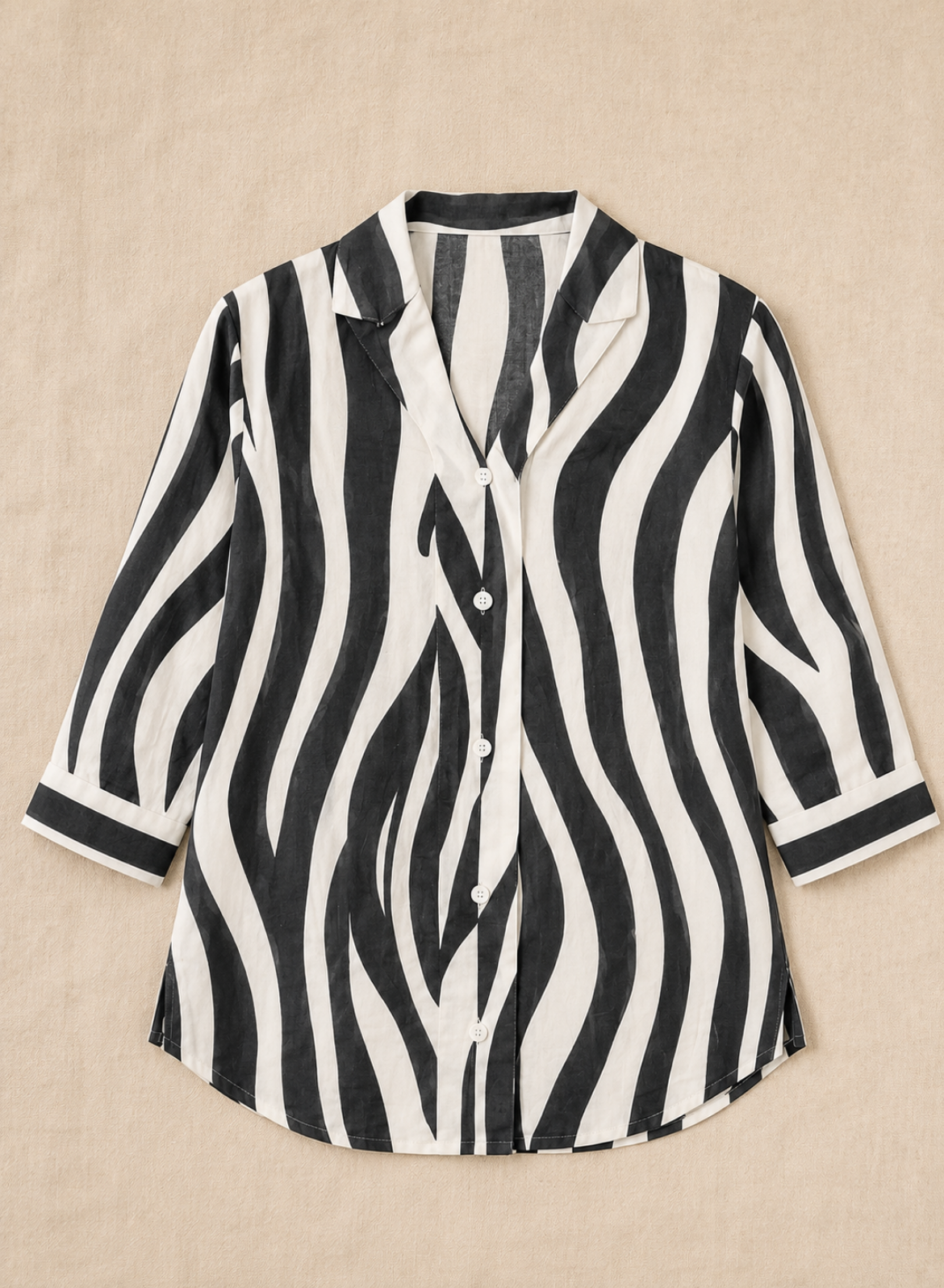 Charcoal Grey Abstract Cotton Shirt