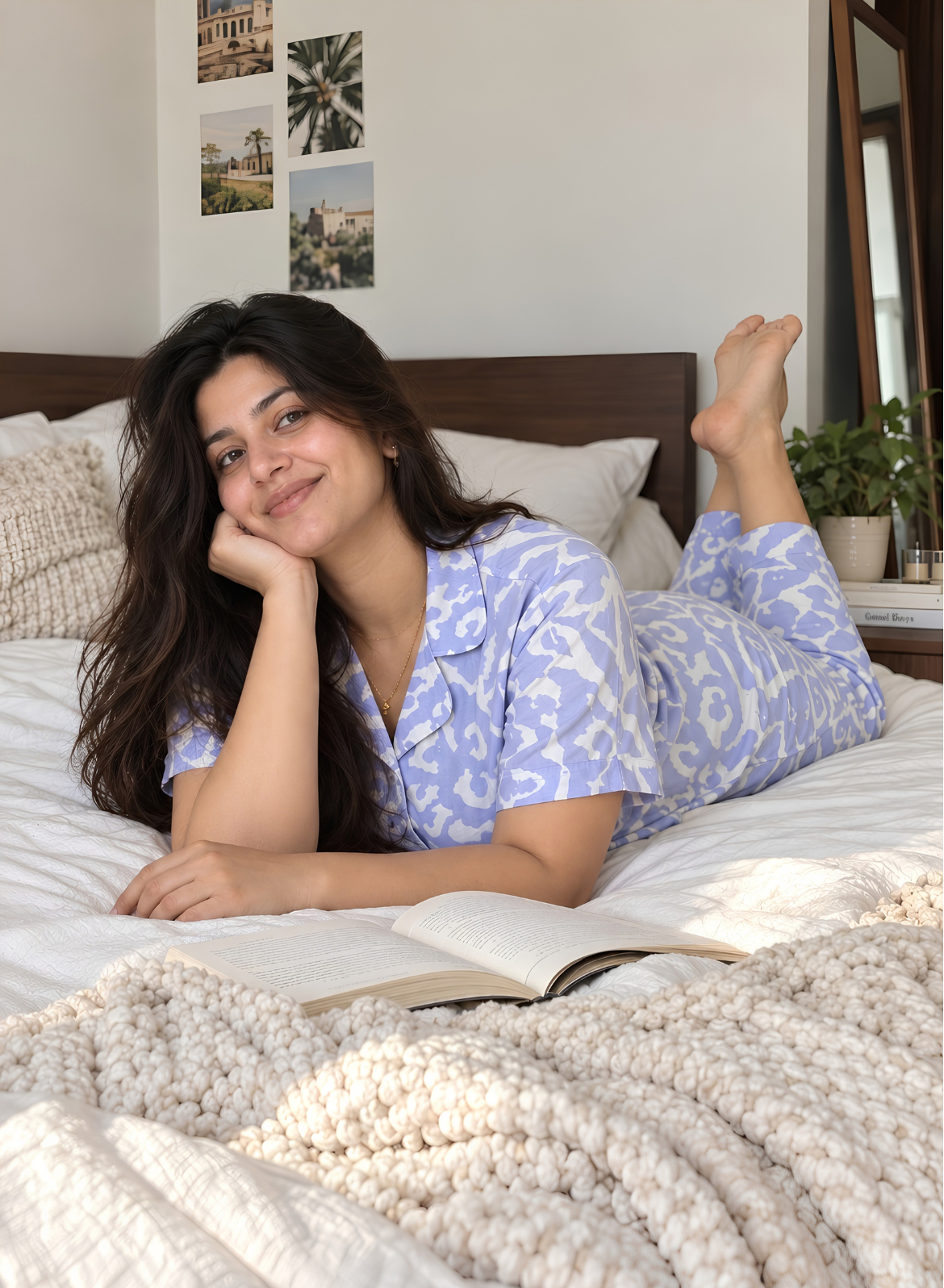Lilac Abstract Pajama Set
