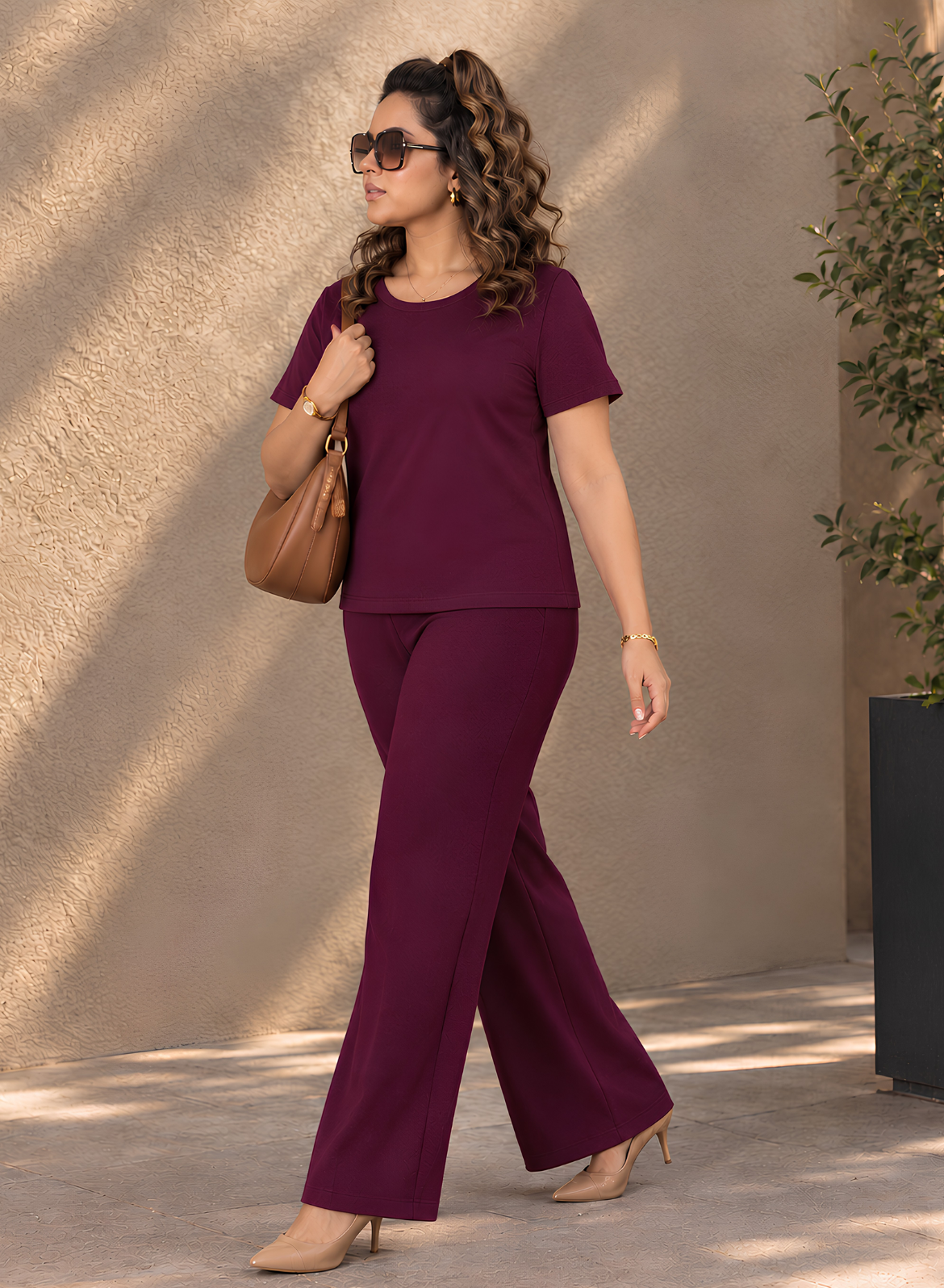 Burning Burgundy Airport Co-ord Set