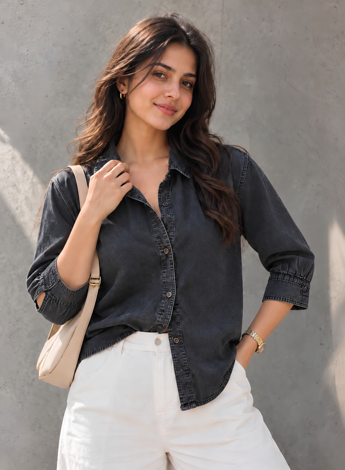 Black Denim Shirt