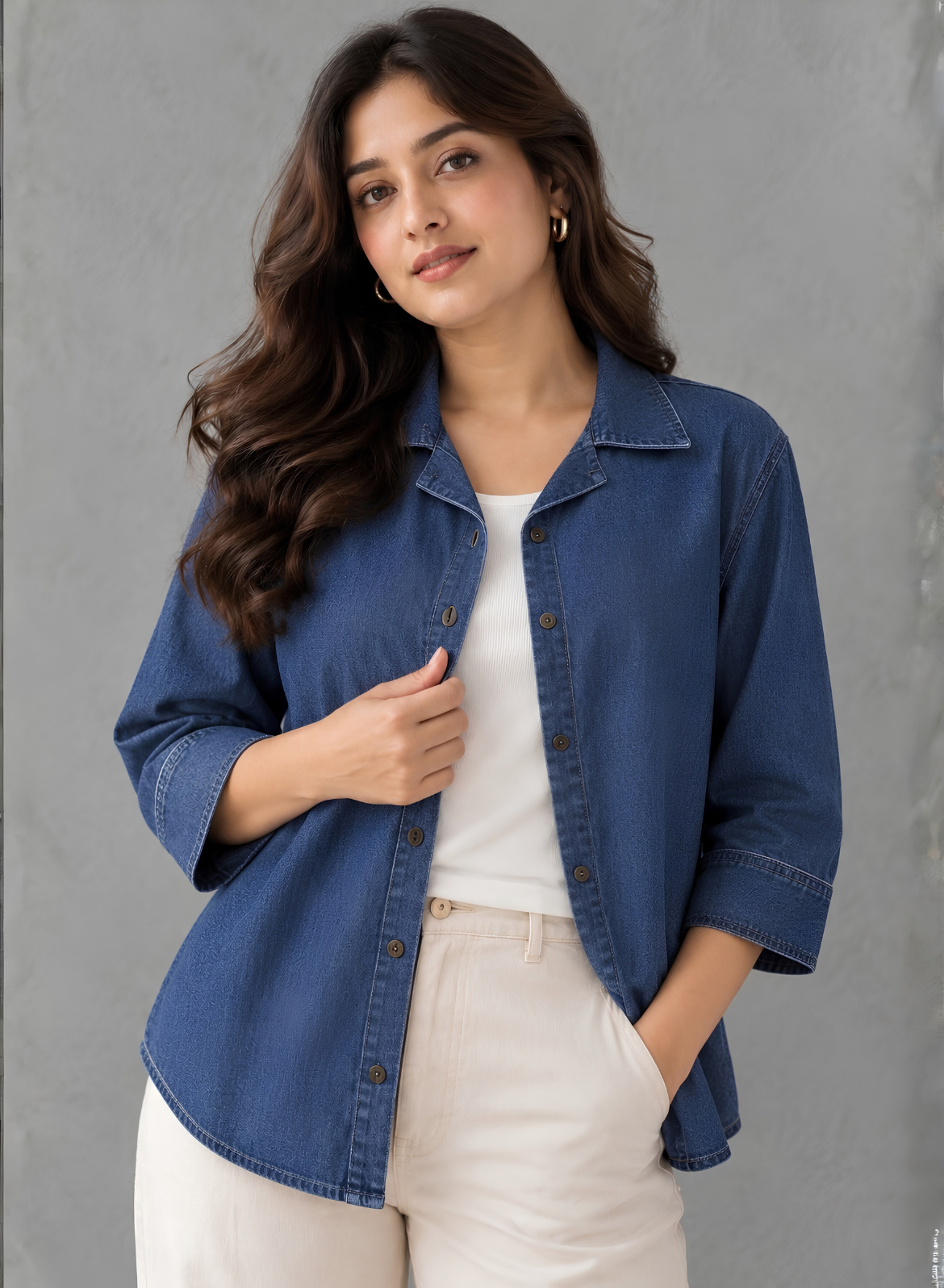 Dark Wash Denim Shirt
