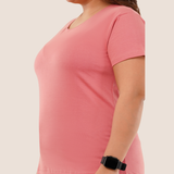 Pretty Pink Solid T-shirt for Women