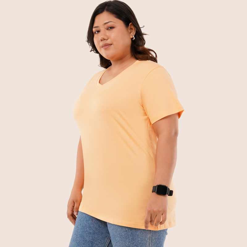 Peach Fuzz - Pantone Color of the Year 2024 ( V-Neck )