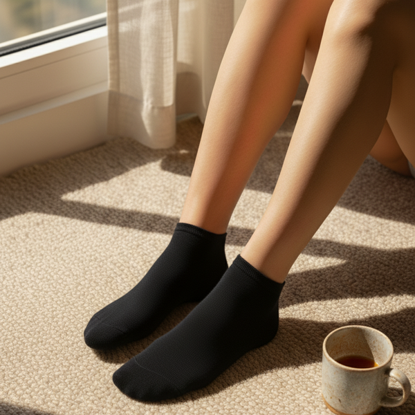 Brazen Black Comfort Ankle Socks