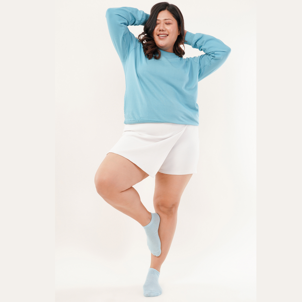 Serene Blue Comfort Ankle Socks