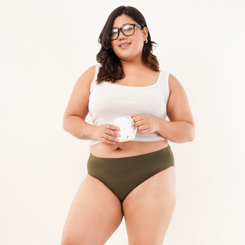 Soft Cotton Women Panties - Gutsy Green