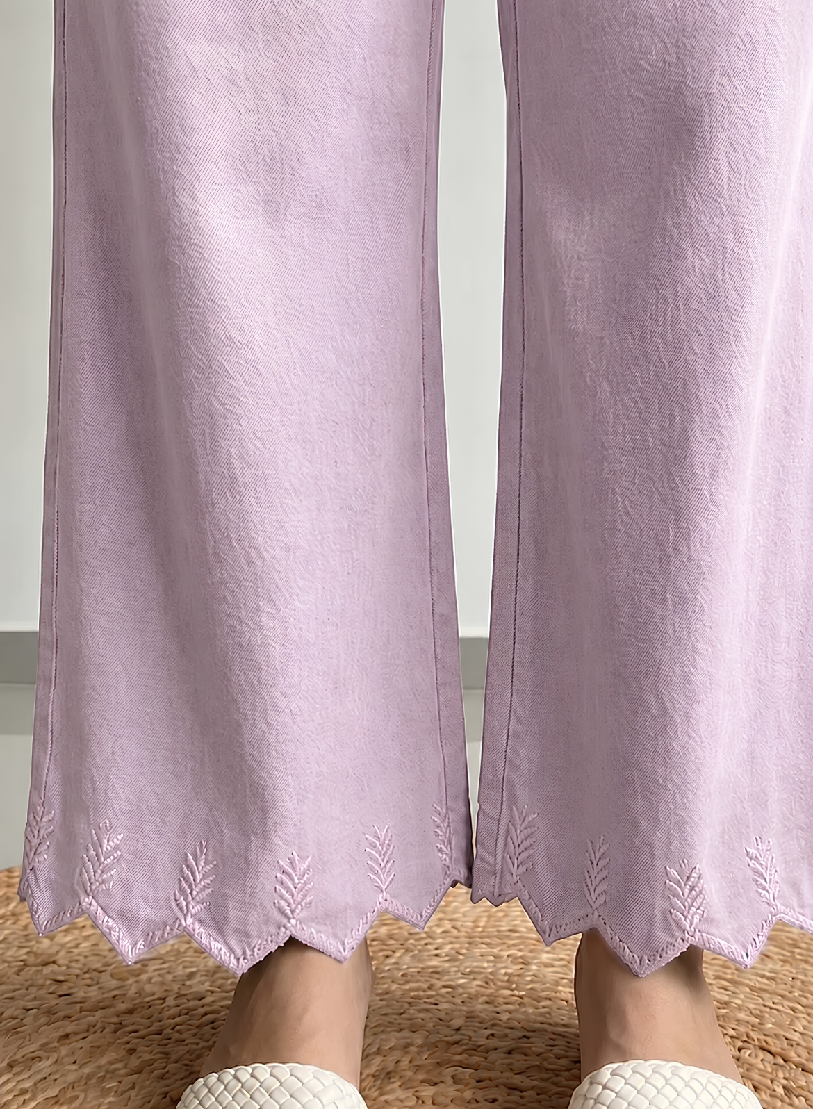 Soft Blush Wide Leg Pants
