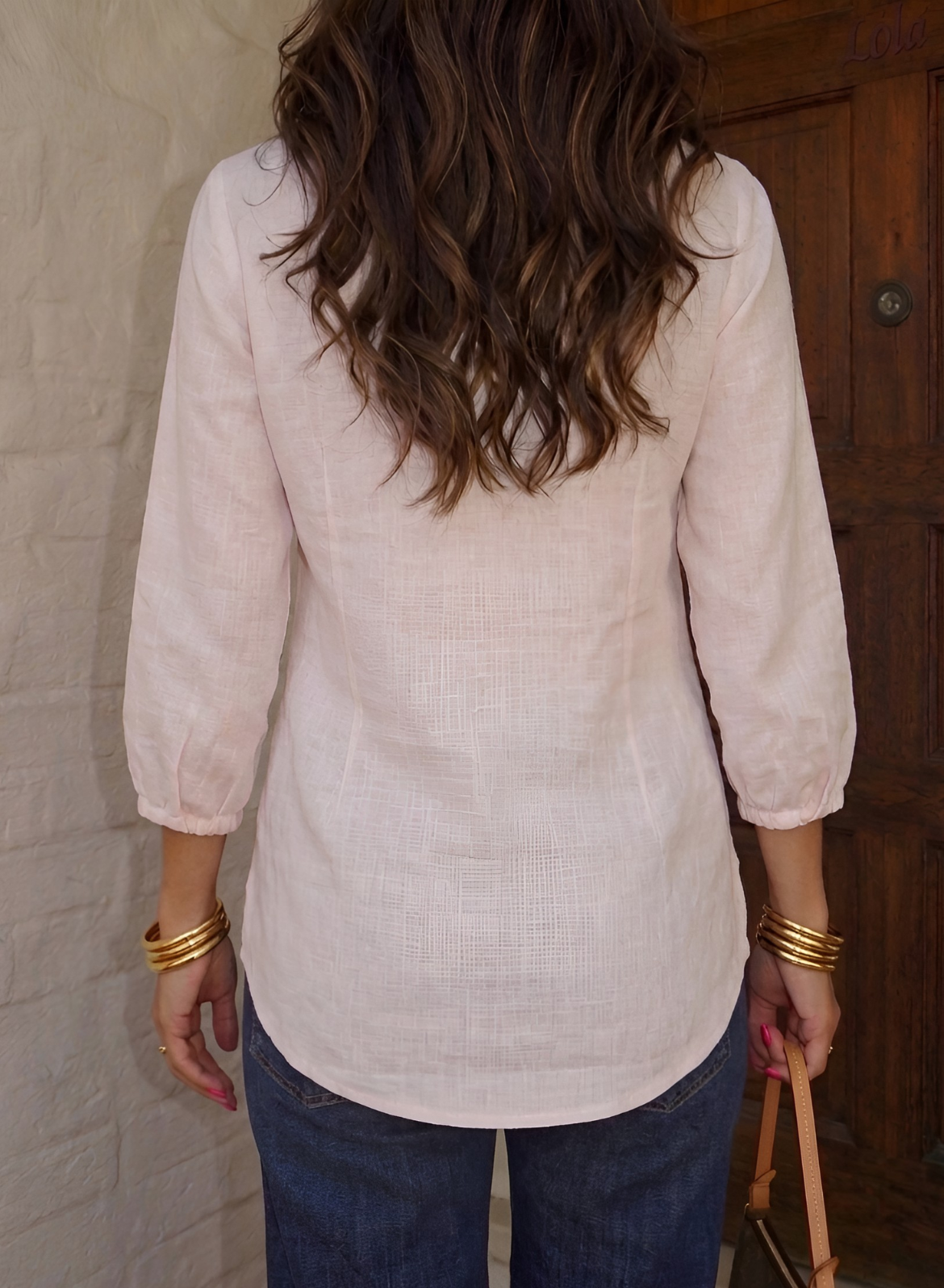 White & Sky Embroidered Cotton Top