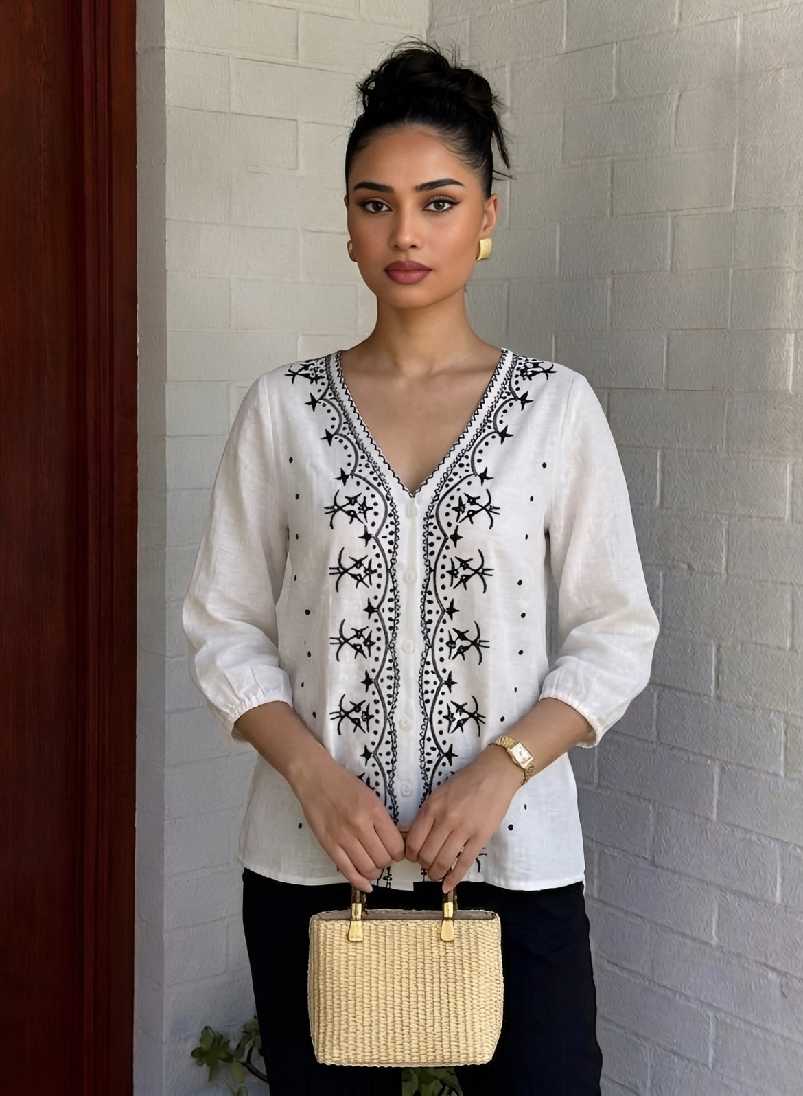 Pick Any 2 – White Embroidered Top For Women