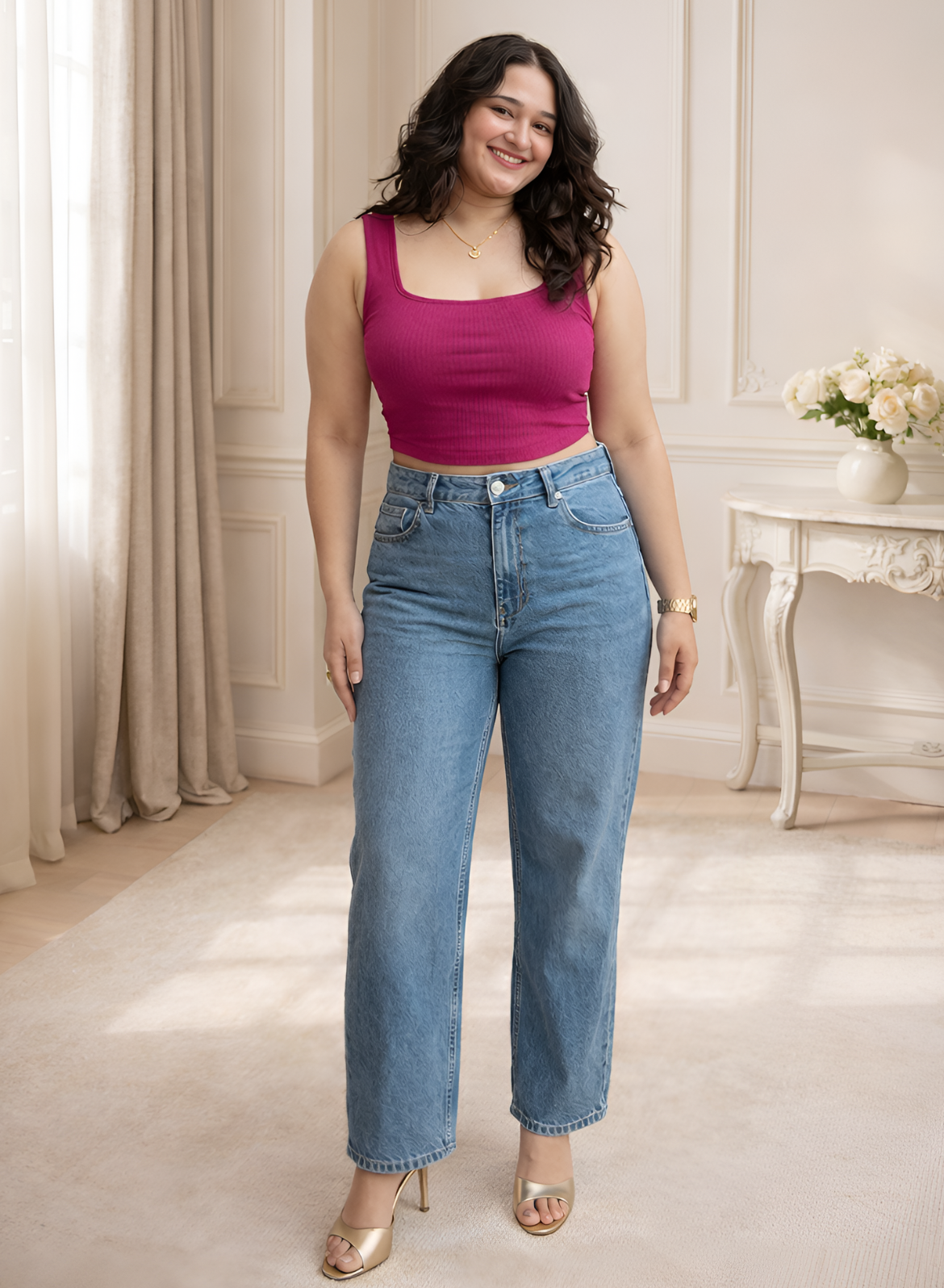 Blue Straight Fit Jeans