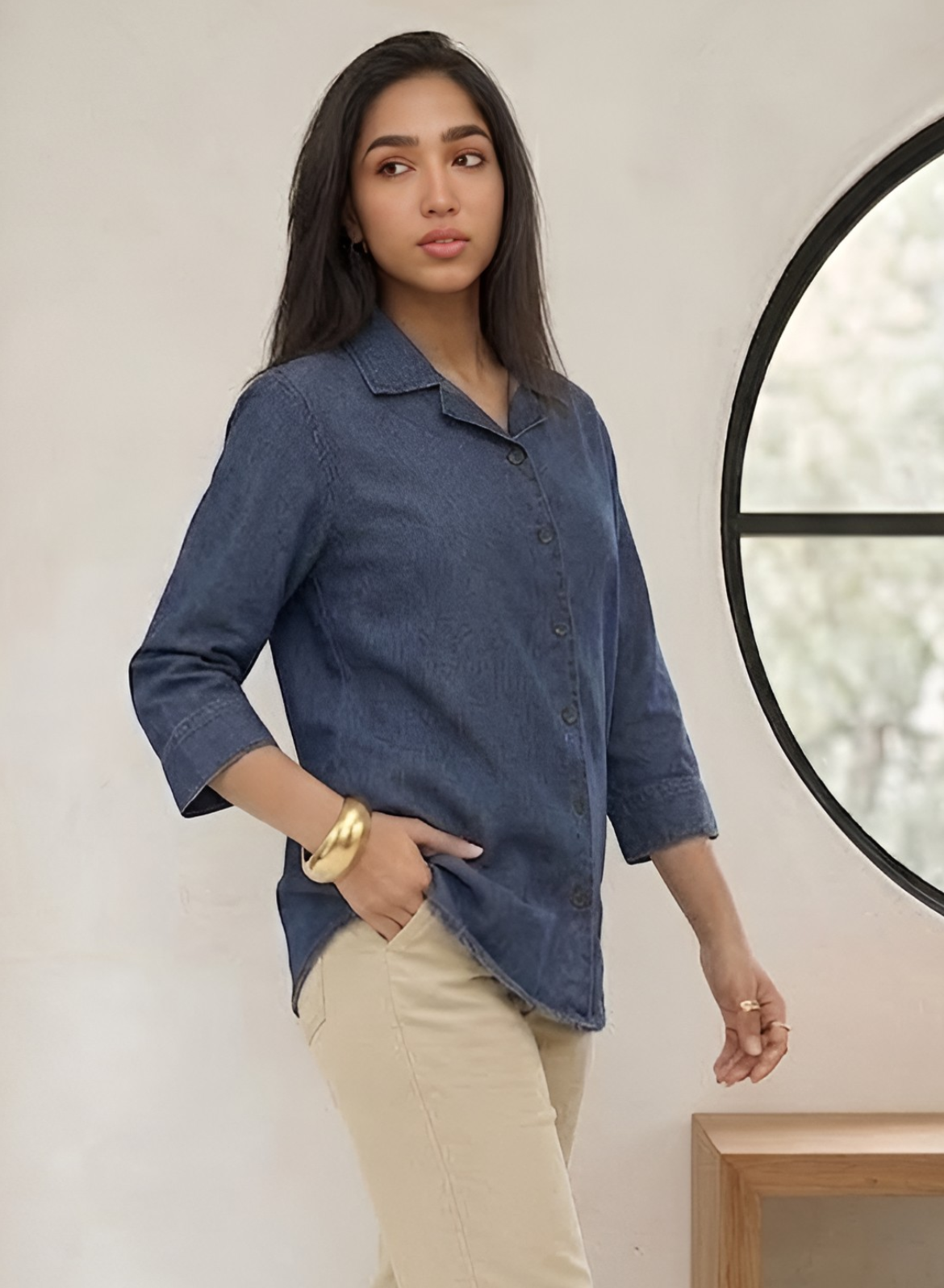 Dark Wash Denim Shirt