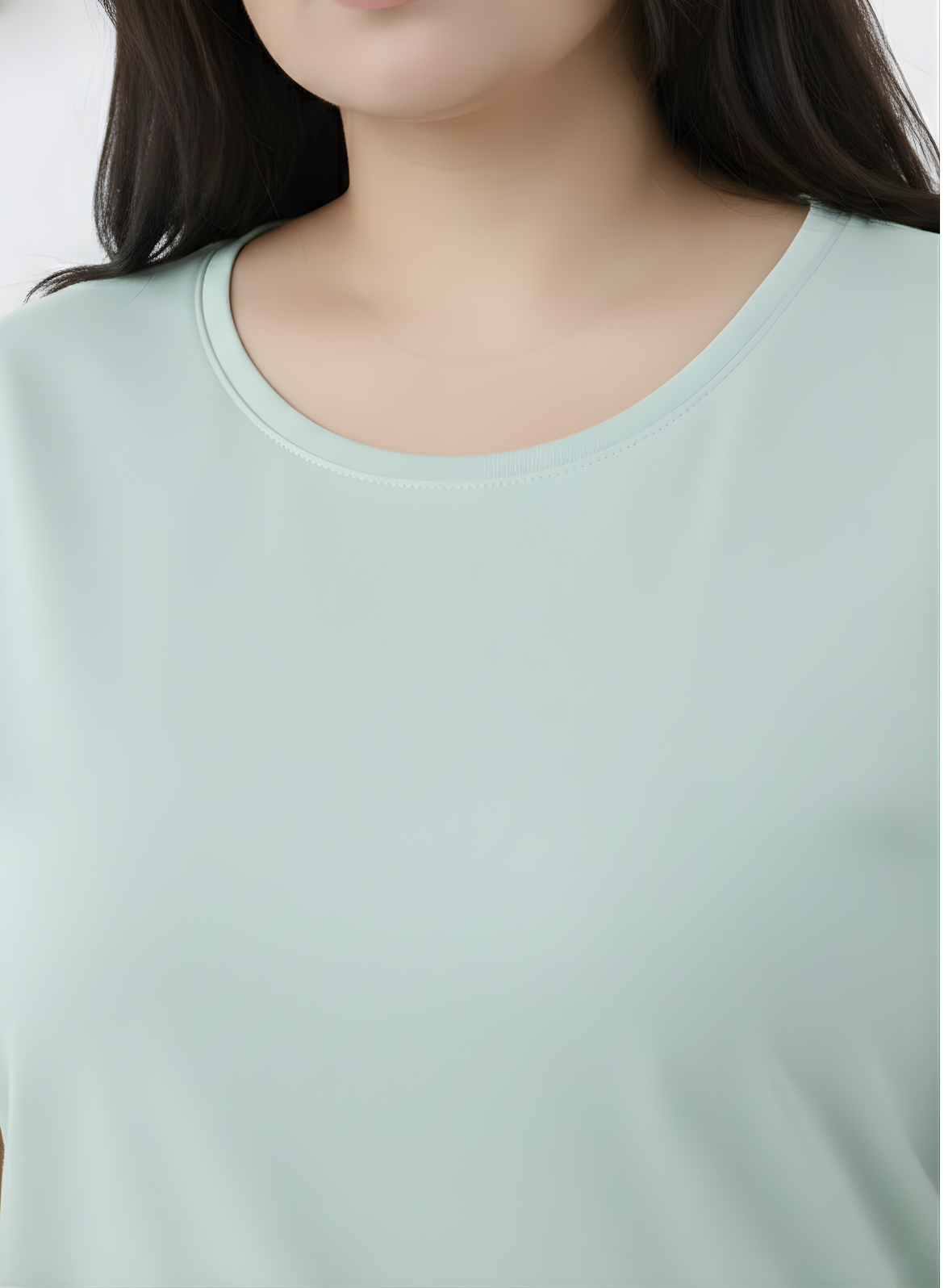 Mist Pistachio Relaxed Fit Round Neck T-shirt