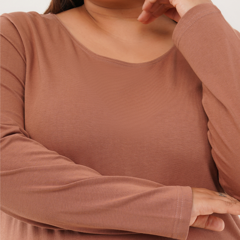 Mocha Mousse Full Sleeve Tshirt- Pantone Color of Year 2025