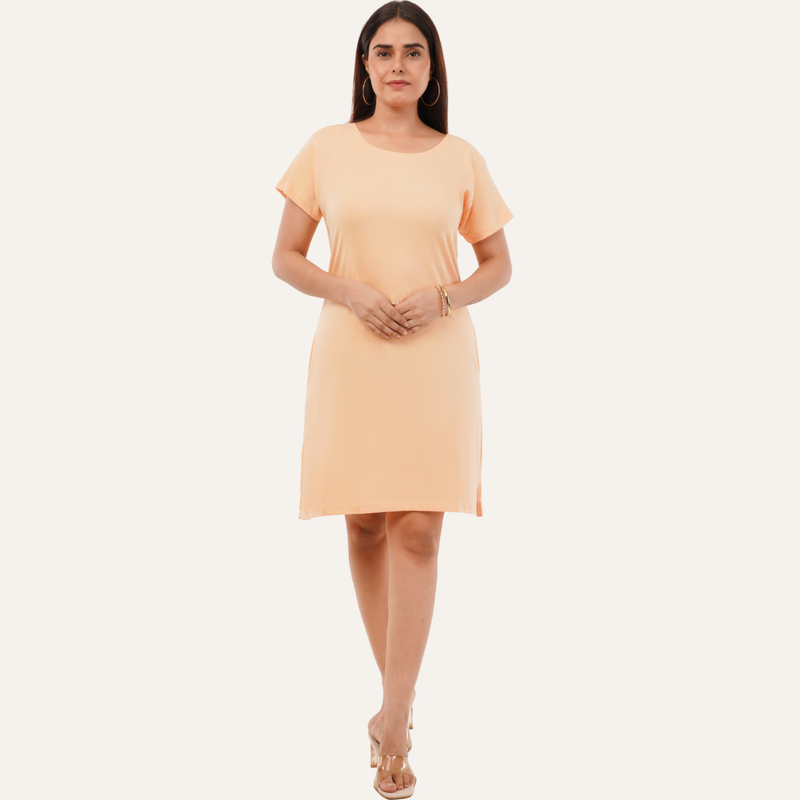 Peach Fuzz Tshirt Dress (Pantone Color of the Year 2024)