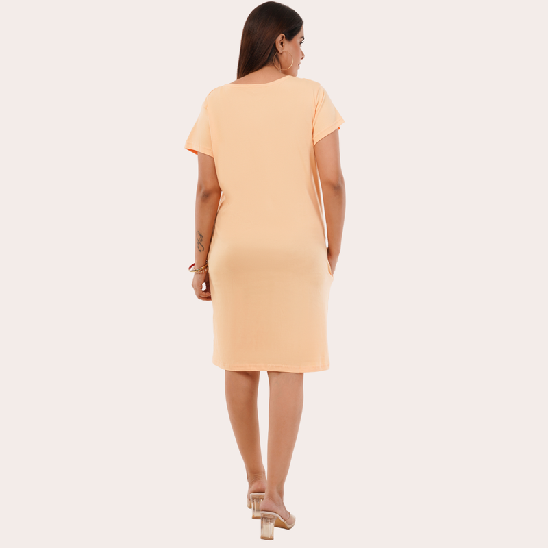 Peach Fuzz Tshirt Dress (Pantone Color of the Year 2024)