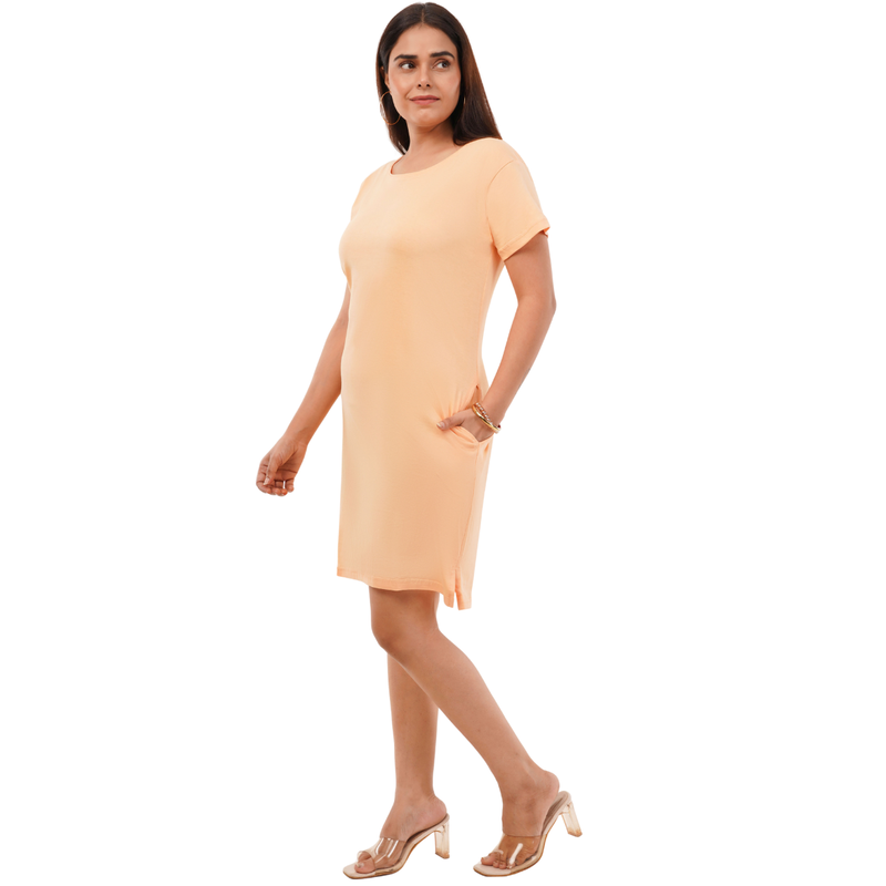 Peach Fuzz Tshirt Dress (Pantone Color of the Year 2024)