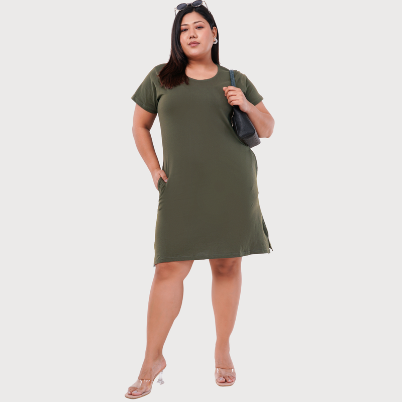 Gutsy Green Tshirt Dress