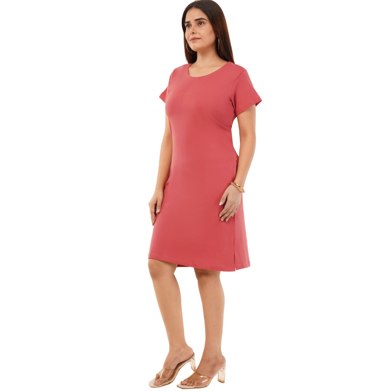 Blissful Brick Tshirt Dress