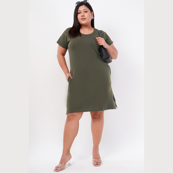 Gutsy Green Tshirt Dress