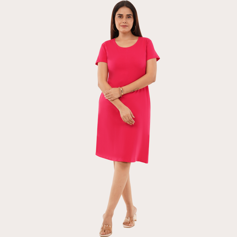 Viva Magenta Tshirt Dress (Pantone Color of the Year 2023)