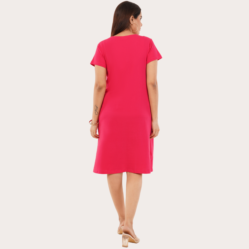 Viva Magenta Tshirt Dress (Pantone Color of the Year 2023)
