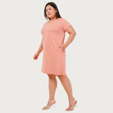 Plush Peach Tshirt Dress