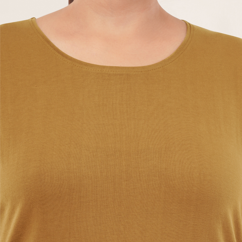 Rustic Charm Full Sleeves Solid T-shirt for Women