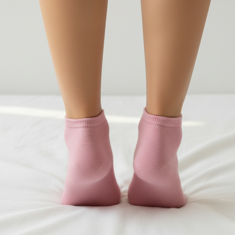 Pink Bloom Comfort Ankle Socks
