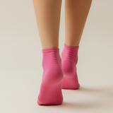 Raspberry Bloom Comfort Ankle Socks