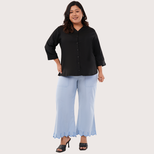 Light Blue Wide Leg Pants