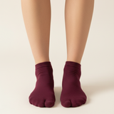 Burning Burgundy Women's Toe Socks