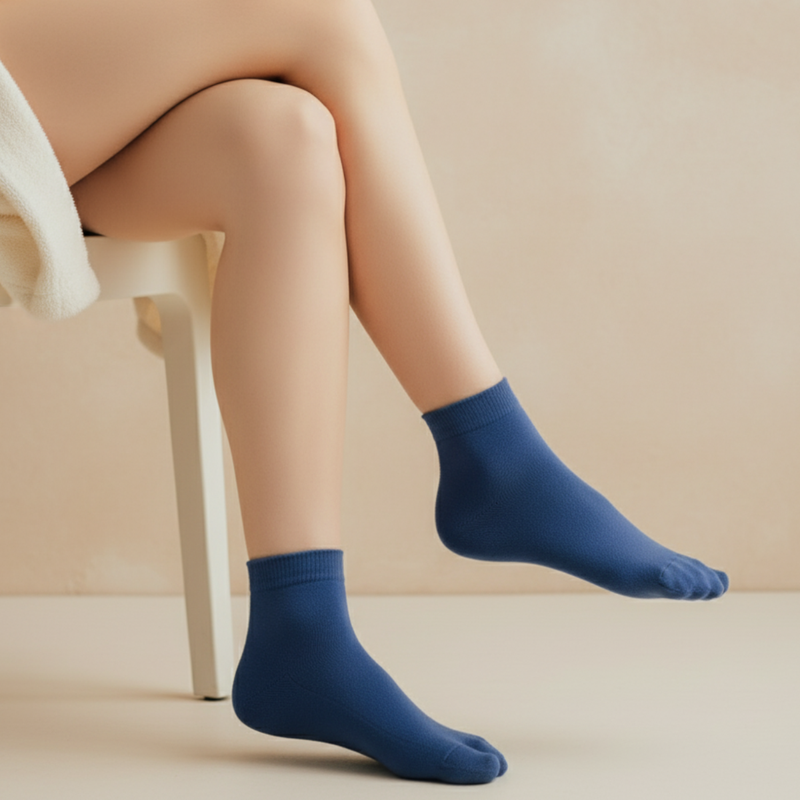 Indigo Bloom Women's Toe Socks