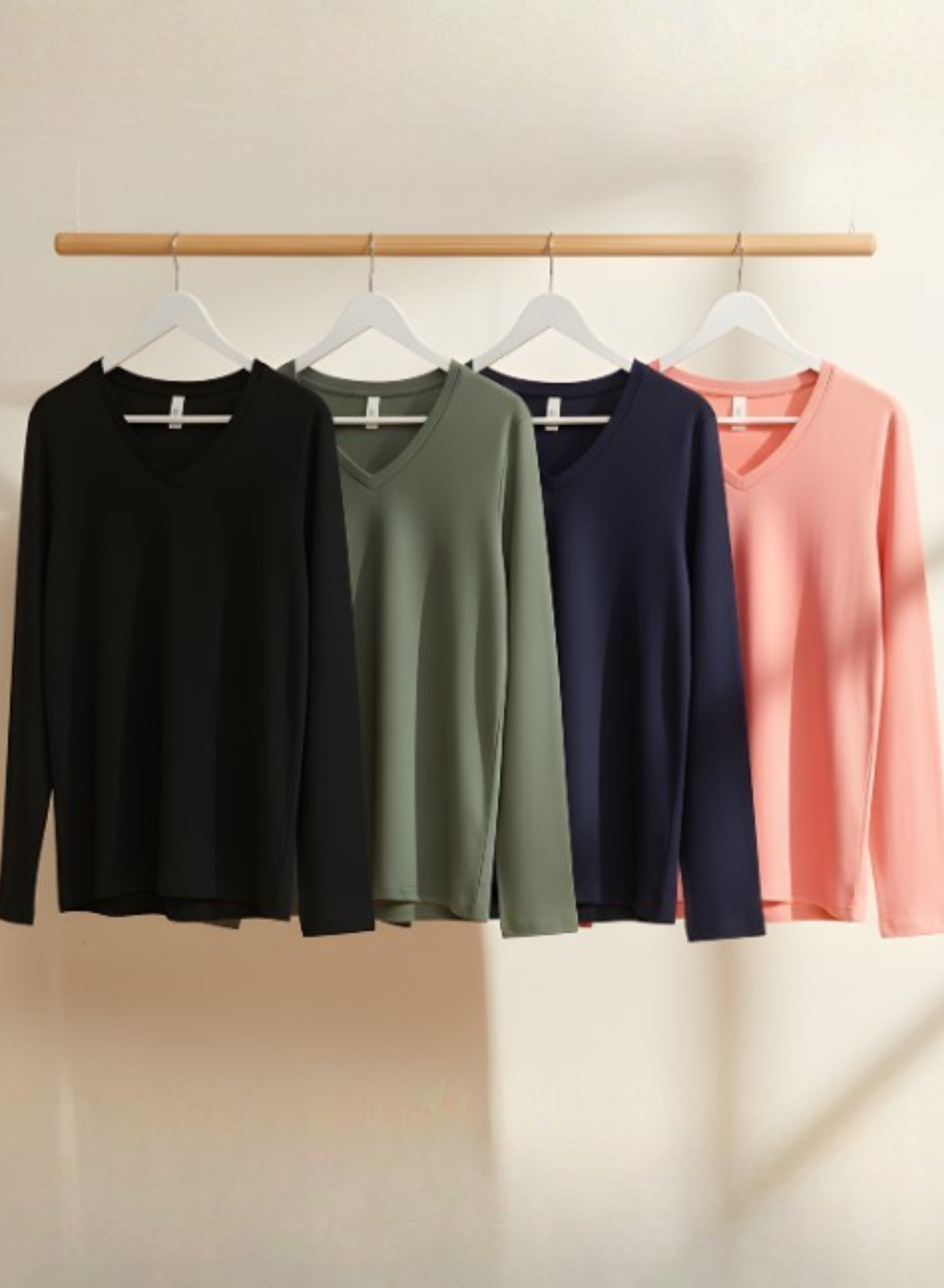 Pick Any 3 - Women's Full Sleeves V-Neck T-Shirt Combo