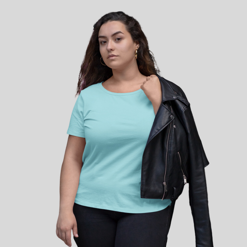 Seafoam Green Plus Size Round-O-Clock T-shirt for Women