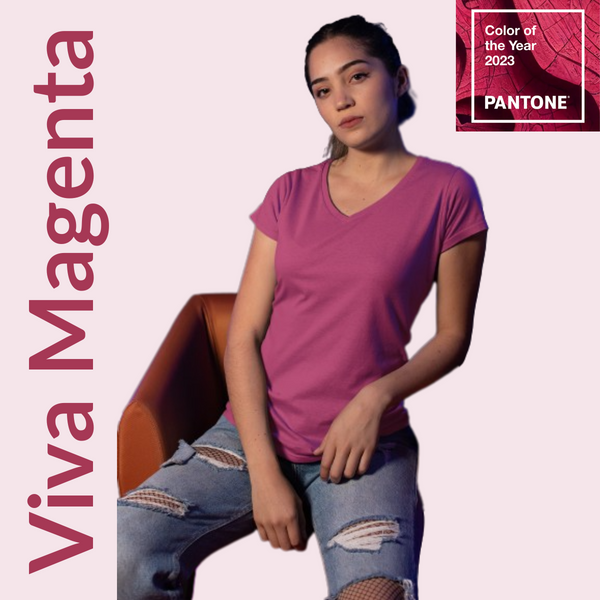 Viva Magenta - Pantone Color of the Year 2023 ( V-Neck )
