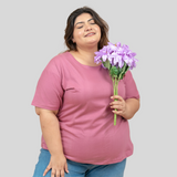 Powerful Pink Plus Size T-shirt for Women