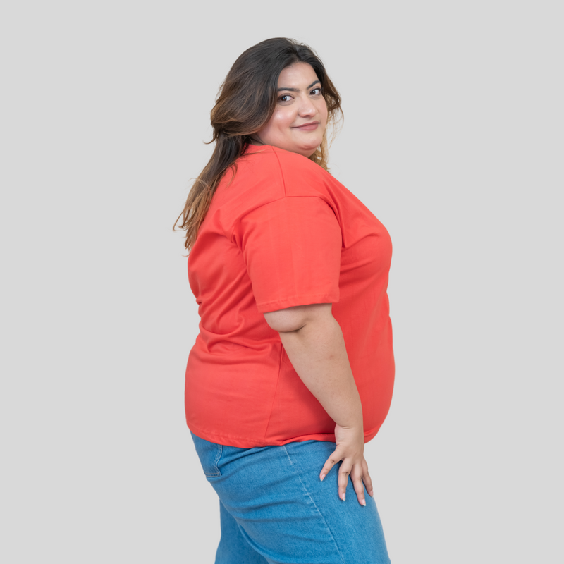 Twisty Tomato Plain Plus Size Tshirt for Women