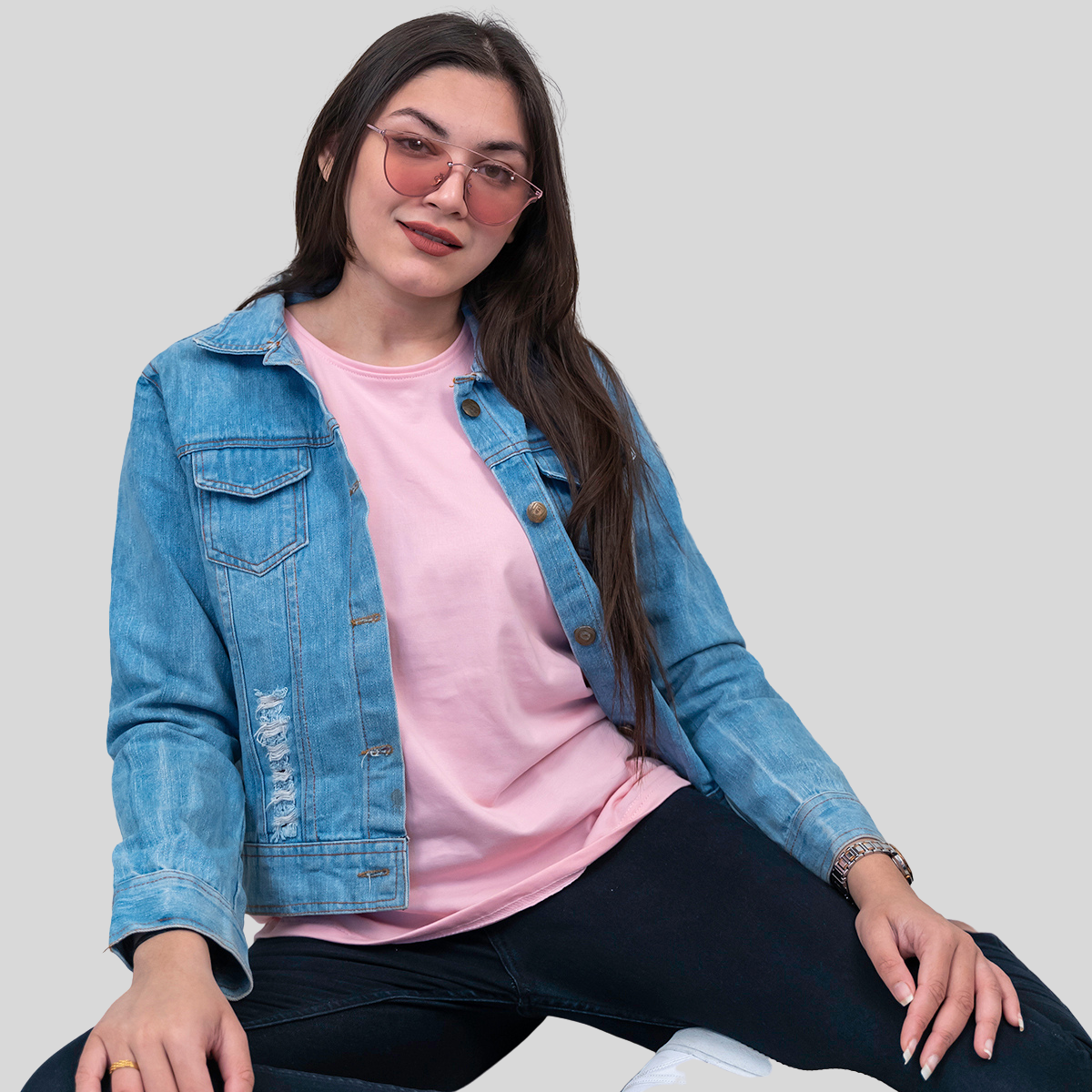 Round O Clock Blush Pink Tshirt for Women