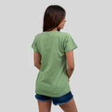 Graceful Green Solid T-shirt for Women