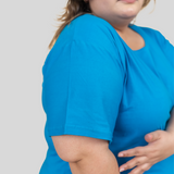 Trendy Turquoise Plus Size T-shirt for Women