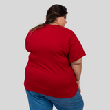 Magnetic Maroon Plus Size T-shirt for Women