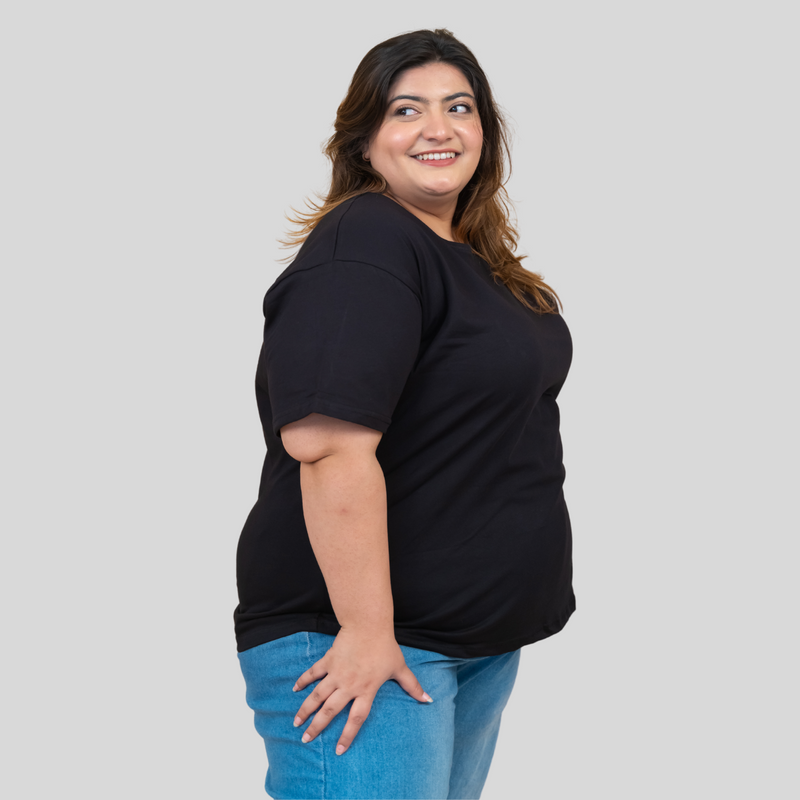 Brazen Black Plus Size T-shirt for Women