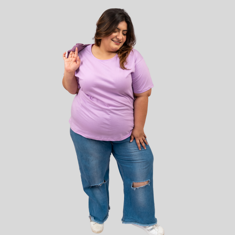 Lavish Lilac Plus Size T-shirt for Women