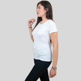 Winsome White Solid T-shirt for Women