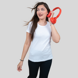 Winsome White Solid T-shirt for Women