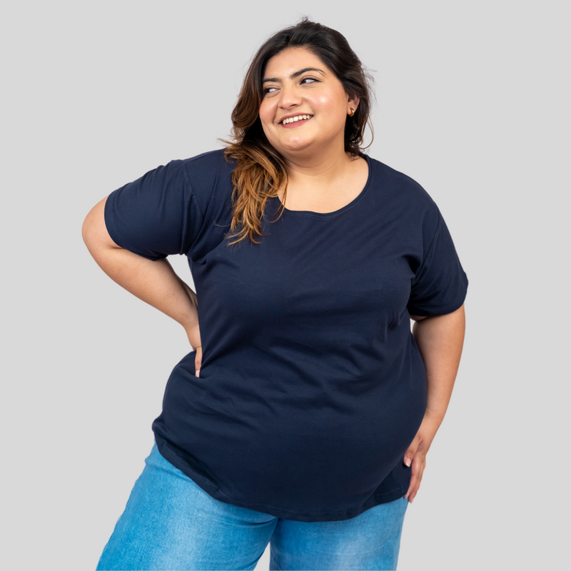 Ballsy Blue Plus Size T-shirt for Women